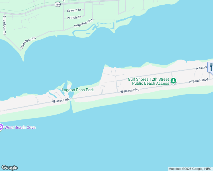 map of restaurants, bars, coffee shops, grocery stores, and more near in Gulf Shores