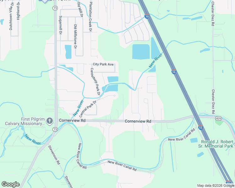map of restaurants, bars, coffee shops, grocery stores, and more near 12192 Central Park Drive in Geismar
