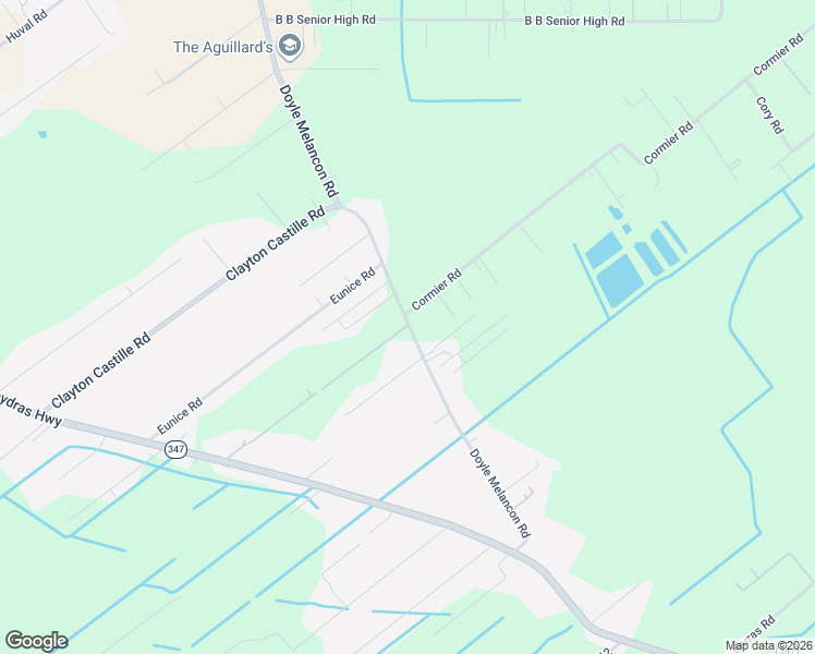 map of restaurants, bars, coffee shops, grocery stores, and more near 2654 Doyle Melancon Road in Breaux Bridge