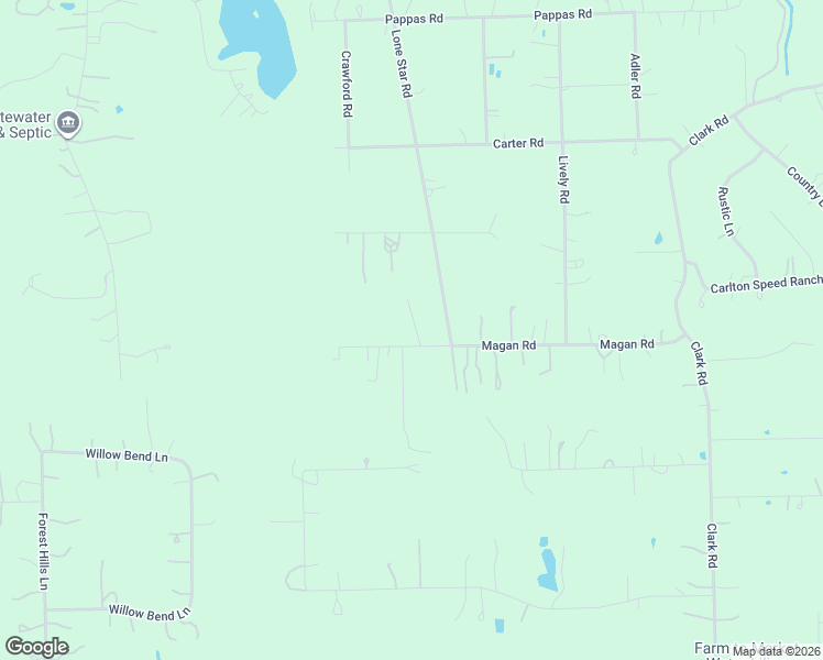 map of restaurants, bars, coffee shops, grocery stores, and more near 5895 Magan Road in Waller