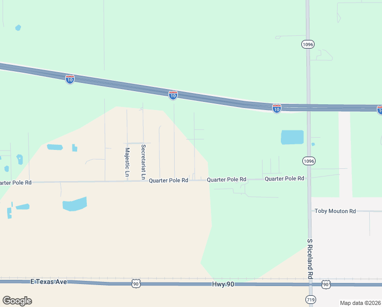 map of restaurants, bars, coffee shops, grocery stores, and more near 153 Race Track Lane in Rayne