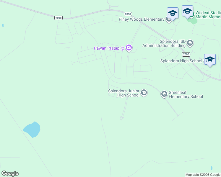 map of restaurants, bars, coffee shops, grocery stores, and more near 13770 Kit Run in Splendora