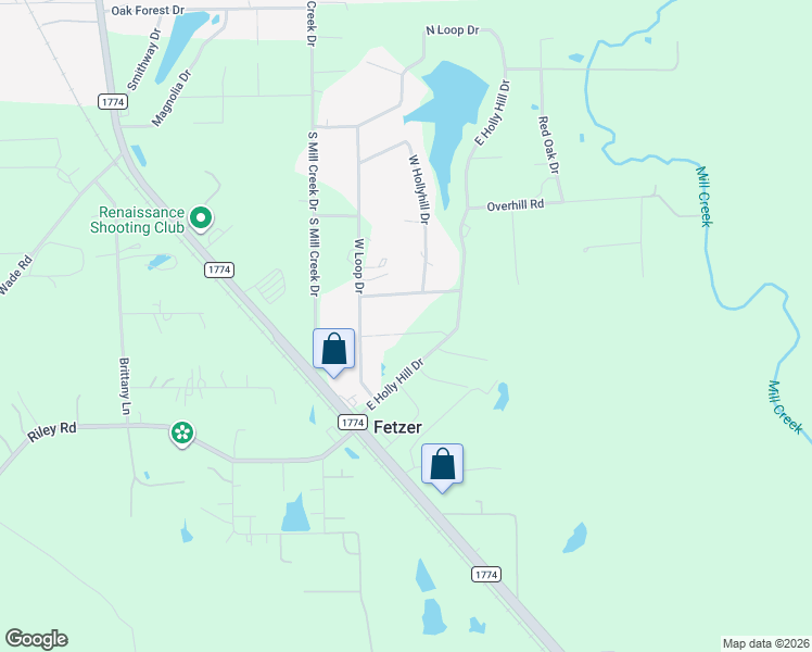 map of restaurants, bars, coffee shops, grocery stores, and more near 15370 West Duncaster Lane in Plantersville