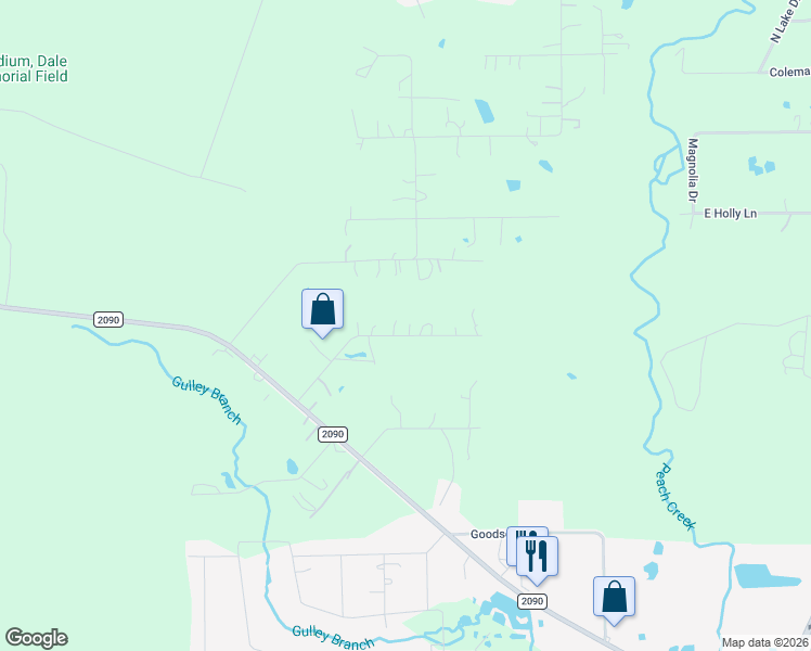 map of restaurants, bars, coffee shops, grocery stores, and more near 24825 Marks Road in Splendora