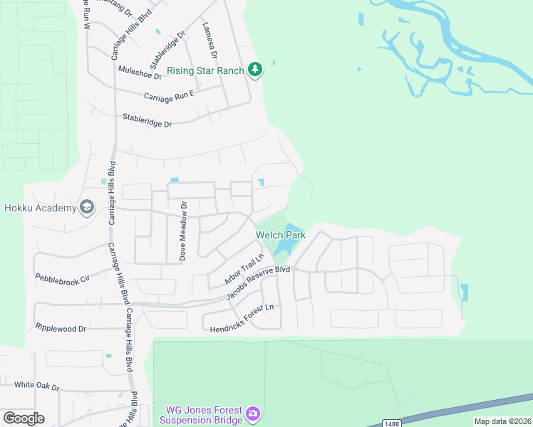 map of restaurants, bars, coffee shops, grocery stores, and more near 1001 Jacobs Lake Boulevard in Conroe