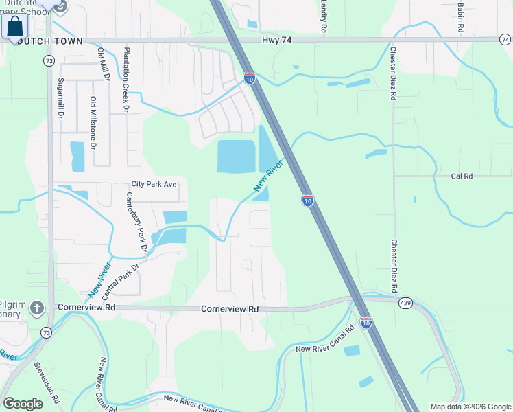 map of restaurants, bars, coffee shops, grocery stores, and more near 37396 Cypress Turn Drive in Geismar