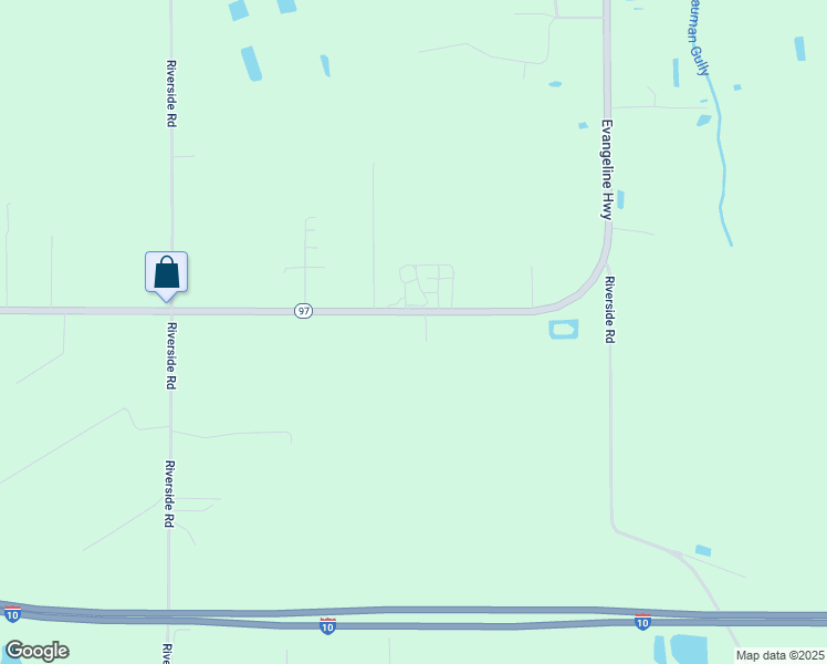 map of restaurants, bars, coffee shops, grocery stores, and more near 2038 Evangeline Highway in Jennings