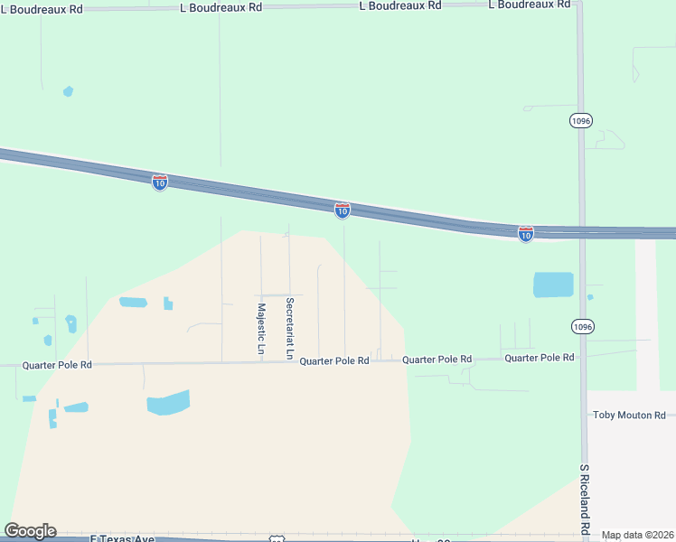 map of restaurants, bars, coffee shops, grocery stores, and more near 2137 Quarter Pole Road in Rayne