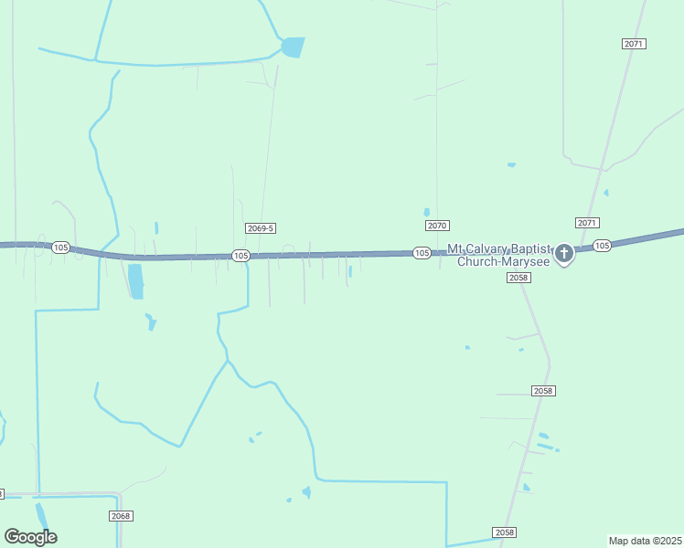 map of restaurants, bars, coffee shops, grocery stores, and more near 2272 Texas 105 in Liberty