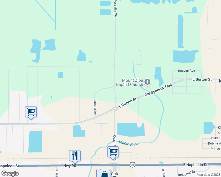map of restaurants, bars, coffee shops, grocery stores, and more near 817-907 Reynaud Road in Sulphur