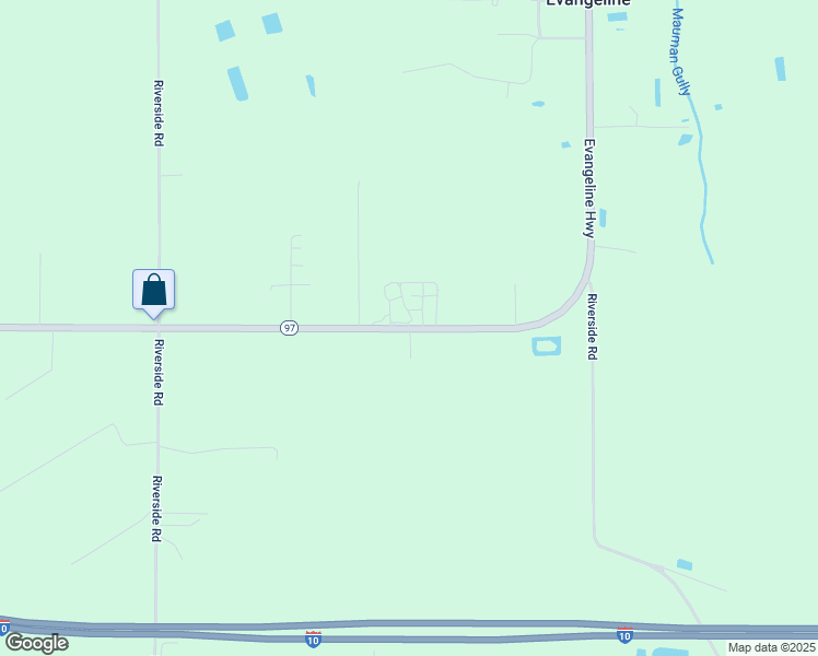 map of restaurants, bars, coffee shops, grocery stores, and more near 2038 Evangeline Road in Jennings