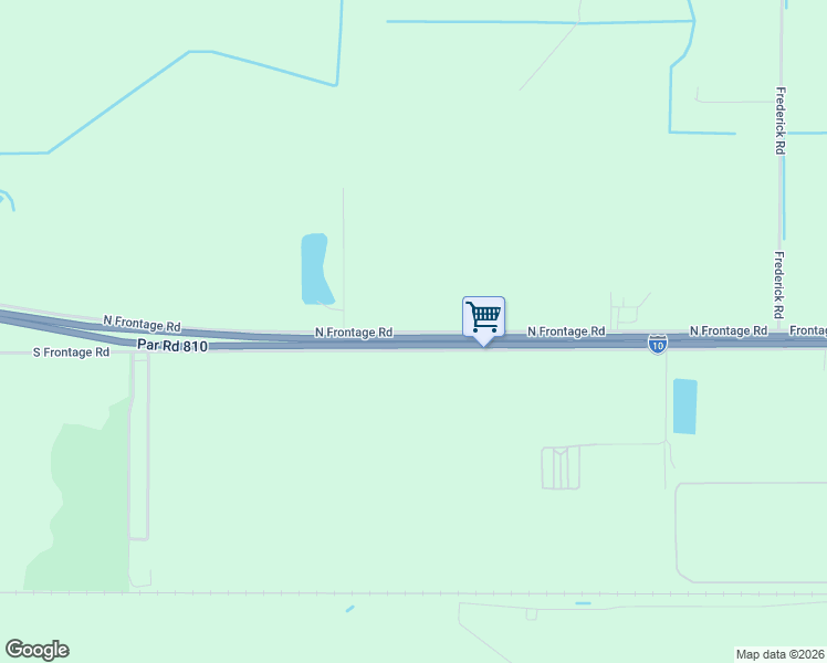 map of restaurants, bars, coffee shops, grocery stores, and more near North Frontage Road in Welsh