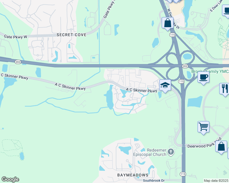 map of restaurants, bars, coffee shops, grocery stores, and more near 4911 Key Lime Drive in Jacksonville