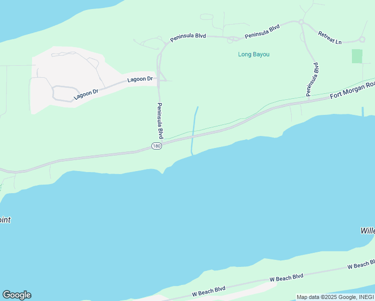 map of restaurants, bars, coffee shops, grocery stores, and more near 14798 Highway 180 in Gulf Shores