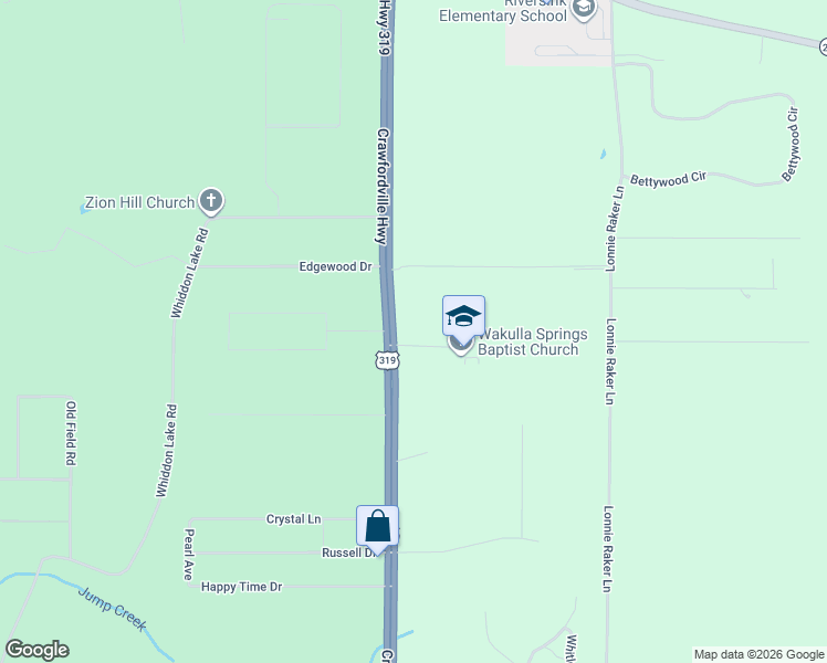 map of restaurants, bars, coffee shops, grocery stores, and more near in Crawfordville