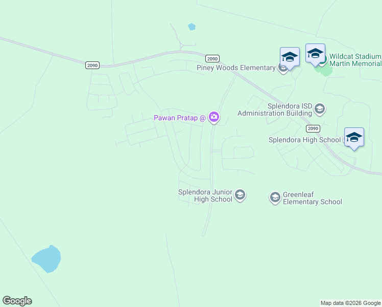 map of restaurants, bars, coffee shops, grocery stores, and more near 13882 Diamondback Drive in Splendora