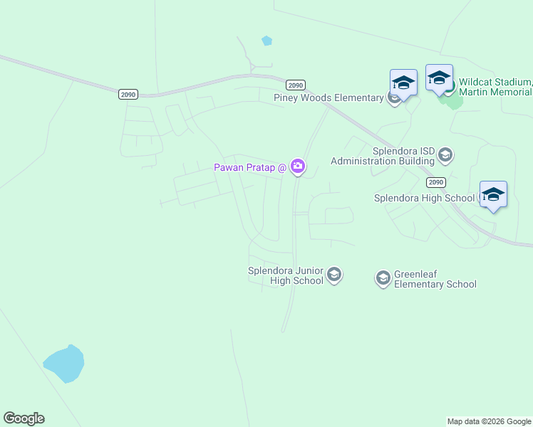 map of restaurants, bars, coffee shops, grocery stores, and more near 13882 Diamondback Drive in Splendora