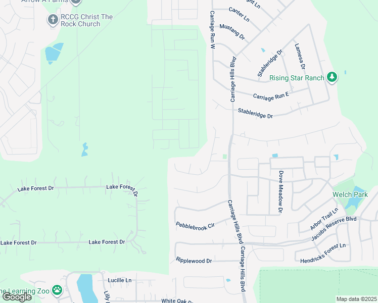 map of restaurants, bars, coffee shops, grocery stores, and more near 2413 Canter Court in Conroe
