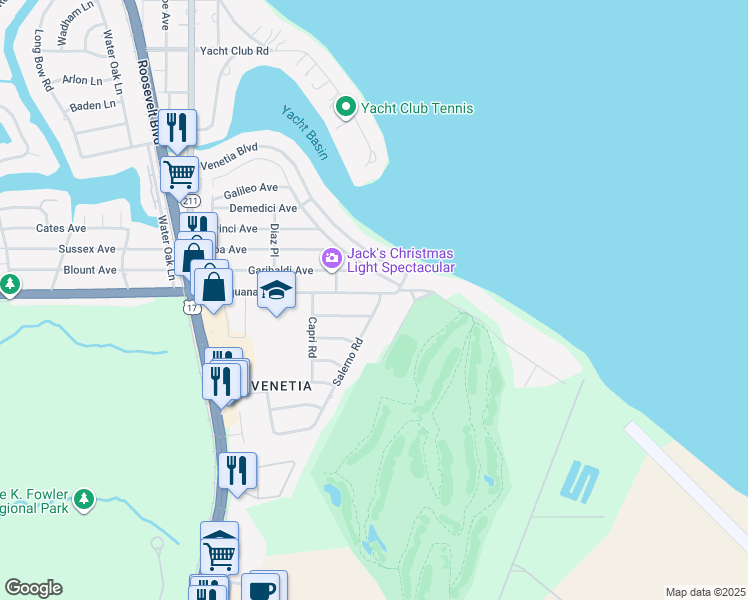 map of restaurants, bars, coffee shops, grocery stores, and more near 4130 Timuquana Road in Jacksonville