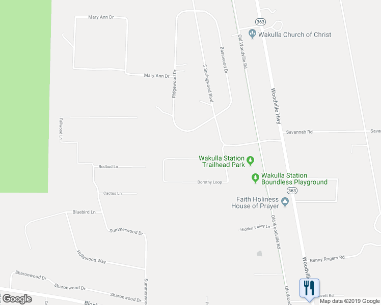 map of restaurants, bars, coffee shops, grocery stores, and more near 58 Dorothy Loop in Crawfordville