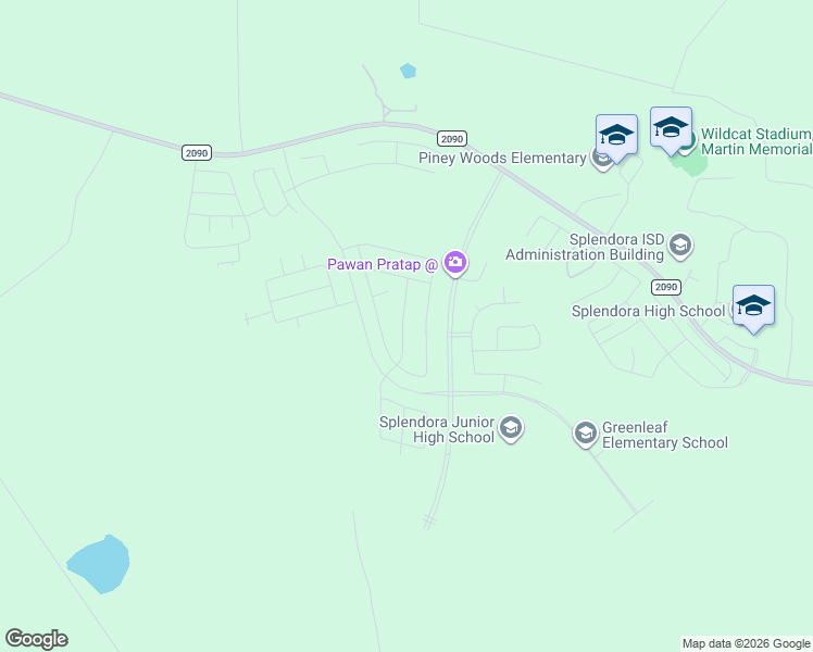 map of restaurants, bars, coffee shops, grocery stores, and more near 13882 Diamondback Drive in Splendora