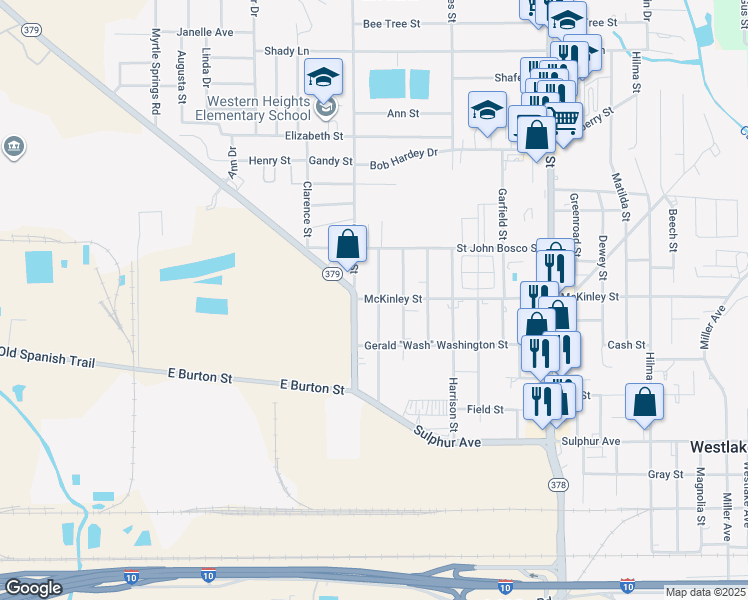 map of restaurants, bars, coffee shops, grocery stores, and more near 1123-1199 Carroll Street in Westlake