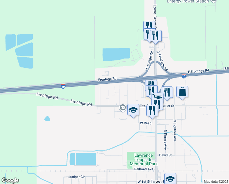 map of restaurants, bars, coffee shops, grocery stores, and more near 901 Hampton Lane in Iowa