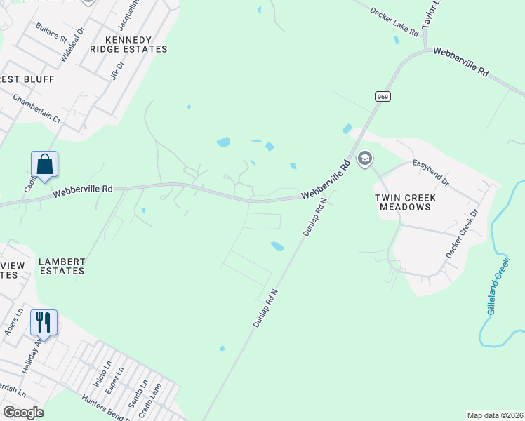 map of restaurants, bars, coffee shops, grocery stores, and more near 15835-16111 Webberville Road in Austin