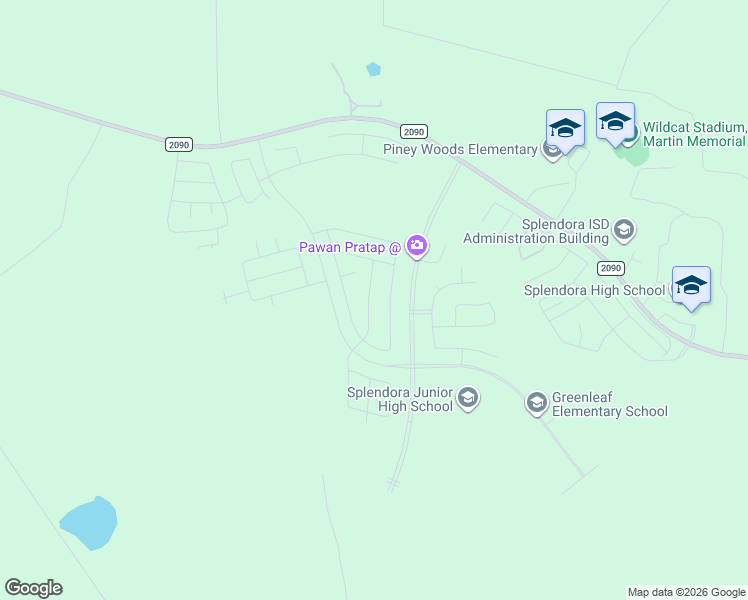 map of restaurants, bars, coffee shops, grocery stores, and more near 13882 Diamondback Drive in Splendora