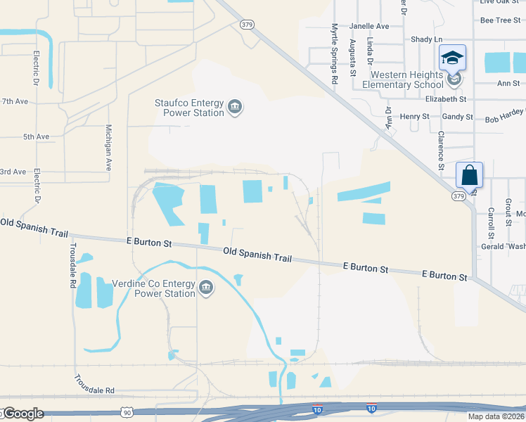 map of restaurants, bars, coffee shops, grocery stores, and more near 2313-2501 East Burton Street in Westlake