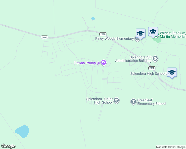 map of restaurants, bars, coffee shops, grocery stores, and more near 13882 Diamondback Drive in Splendora