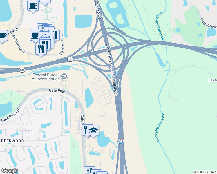 map of restaurants, bars, coffee shops, grocery stores, and more near 11492 Fathom Court in Jacksonville