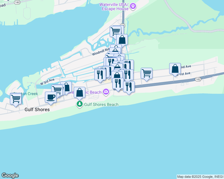 map of restaurants, bars, coffee shops, grocery stores, and more near in 
