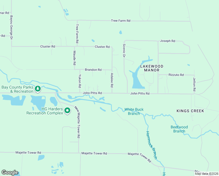 map of restaurants, bars, coffee shops, grocery stores, and more near 8425 John Pitts Road in Panama City
