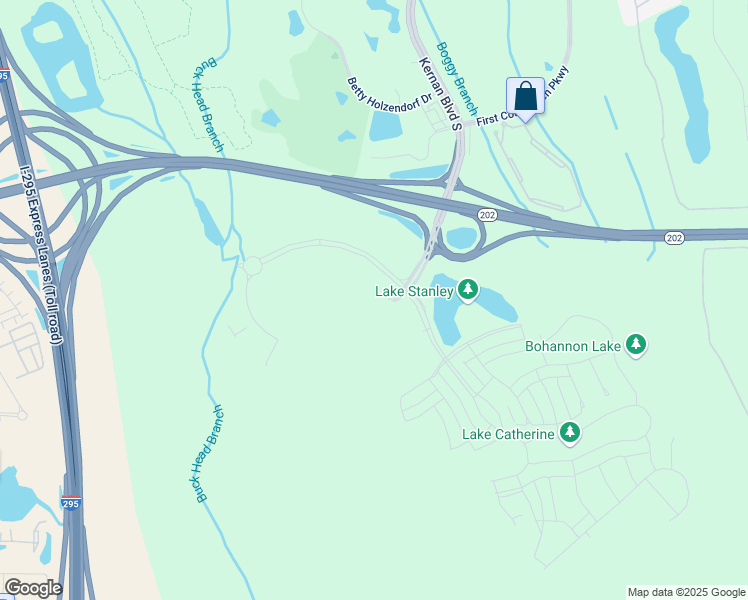 map of restaurants, bars, coffee shops, grocery stores, and more near Kernan Blvd in Jacksonville