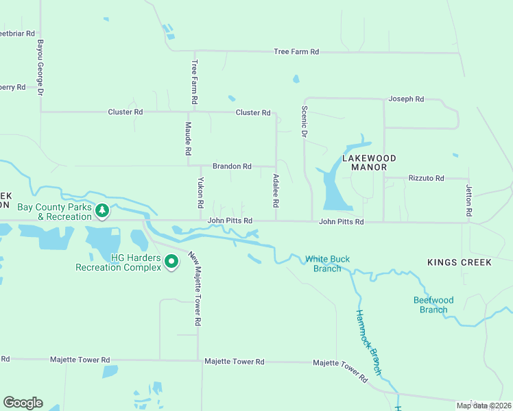 map of restaurants, bars, coffee shops, grocery stores, and more near 8425 John Pitts Road in Panama City