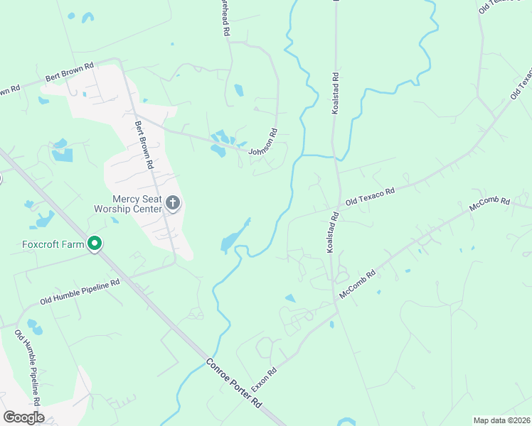 map of restaurants, bars, coffee shops, grocery stores, and more near 12890 Johnson Road in Conroe