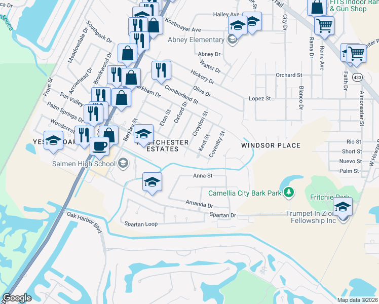 map of restaurants, bars, coffee shops, grocery stores, and more near 3861 Kent Street in Slidell