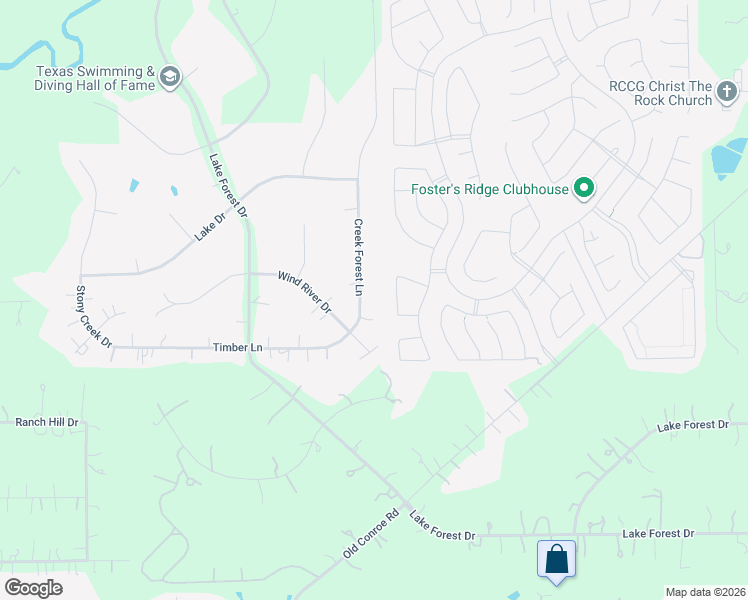 map of restaurants, bars, coffee shops, grocery stores, and more near 10 Creek Forest Lane in Conroe