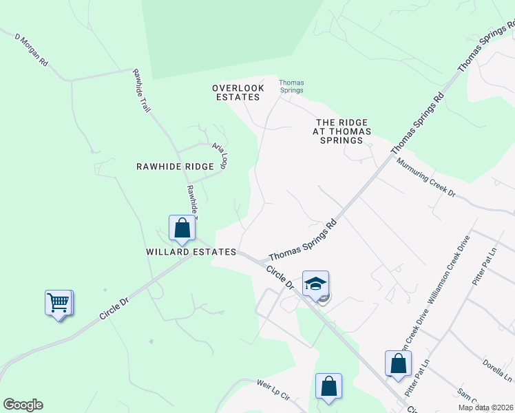 map of restaurants, bars, coffee shops, grocery stores, and more near 7708 Lenape Trail in Austin