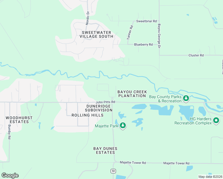 map of restaurants, bars, coffee shops, grocery stores, and more near 7441 John Pitts Road in Panama City