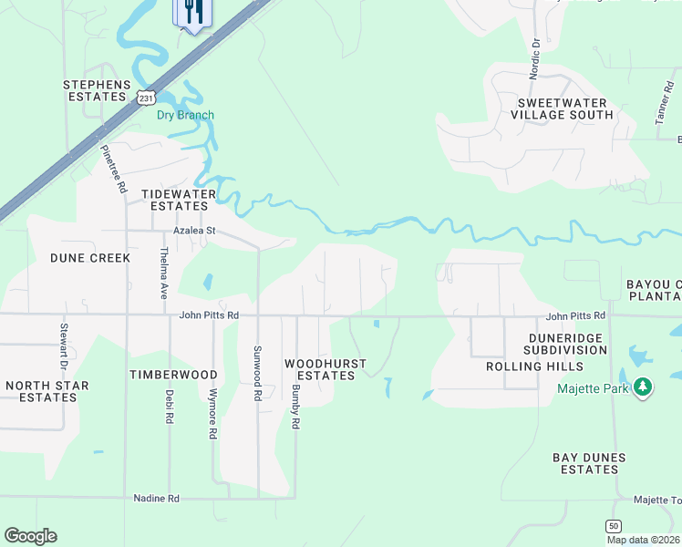 map of restaurants, bars, coffee shops, grocery stores, and more near 5621 Hathaway Road in Panama City