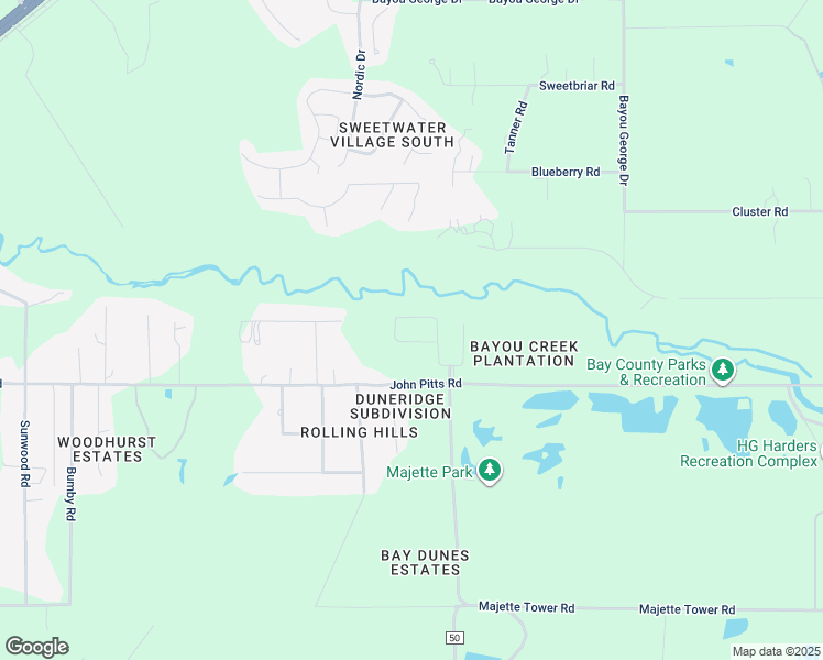map of restaurants, bars, coffee shops, grocery stores, and more near 7441 John Pitts Road in Panama City