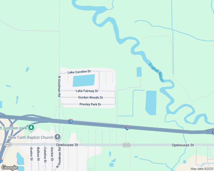 map of restaurants, bars, coffee shops, grocery stores, and more near 501 Queen Carter Court in Lake Charles