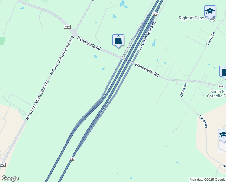 map of restaurants, bars, coffee shops, grocery stores, and more near Texas 45 in Austin