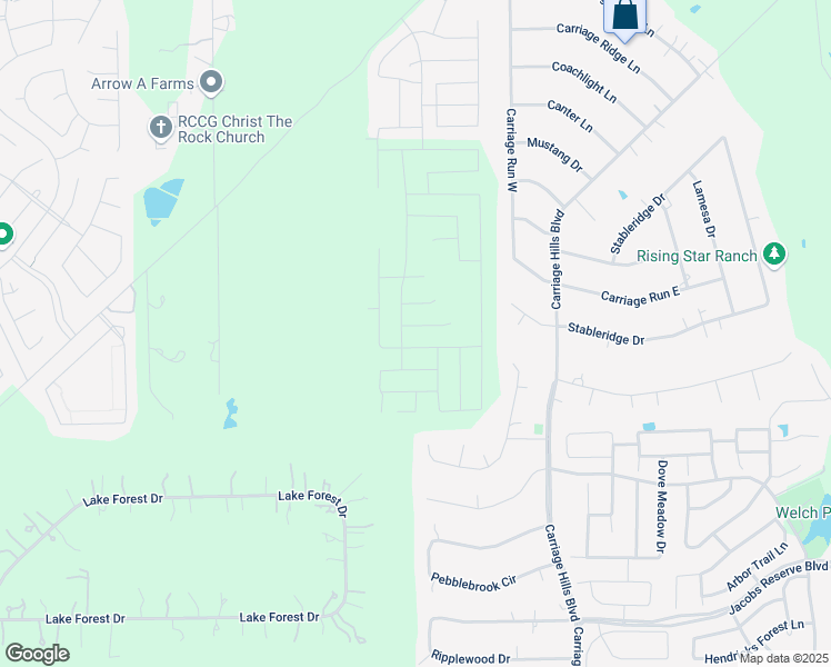 map of restaurants, bars, coffee shops, grocery stores, and more near 2410 Stableridge Drive in Conroe