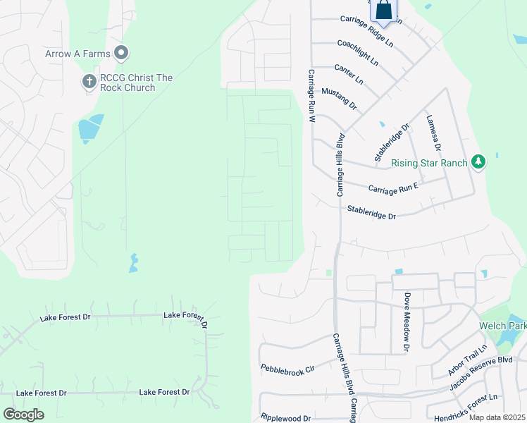 map of restaurants, bars, coffee shops, grocery stores, and more near 2410 Stableridge Drive in Conroe