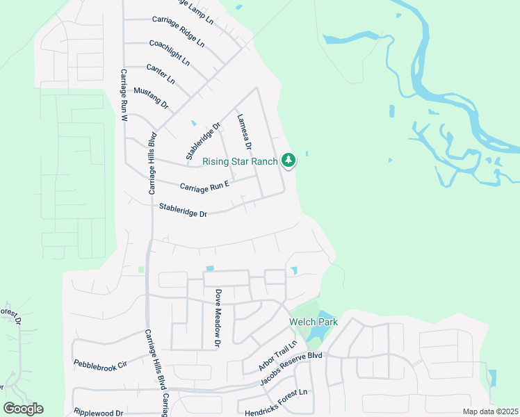 map of restaurants, bars, coffee shops, grocery stores, and more near 2300 Stableridge Drive in Conroe