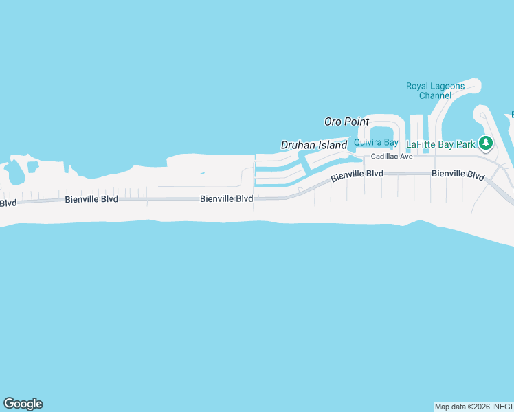 map of restaurants, bars, coffee shops, grocery stores, and more near 2241 Bienville Boulevard in Dauphin Island