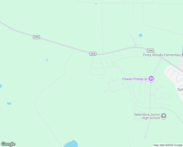 map of restaurants, bars, coffee shops, grocery stores, and more near 13529 White Ibis Street in Splendora